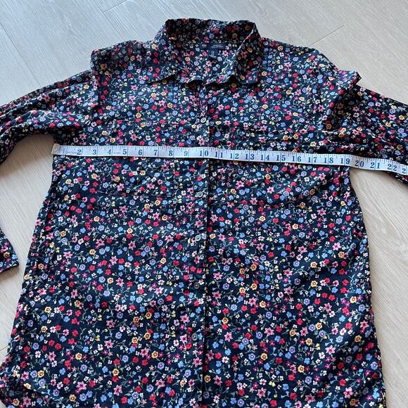 Gap Factory Utility Boyfriend Fit Shirt Womens Small Floral Button Up Colorful - Picture 6 of 12